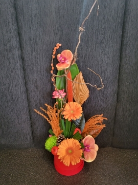 AUTUMN FALL LUXURY RED HATBOX